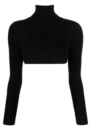 Elisabetta Franchi high-neck cropped jumper - Black