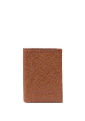Longchamp Le Foulonné leather cardholder - Brown