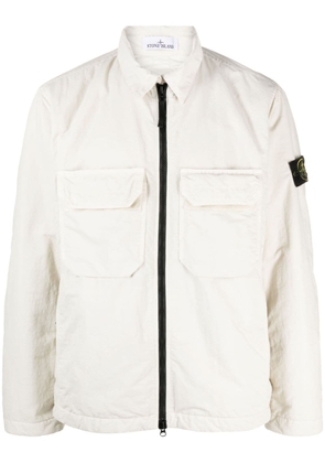Stone Island Compass-patch shirt jacket - Neutrals