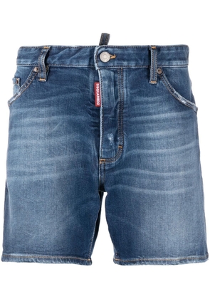 Dsquared2 distressed-effect jeans shorts - Blue