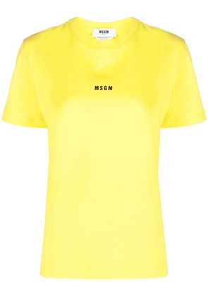MSGM logo-print T-shirt - Yellow