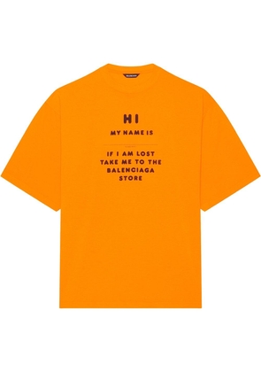 Balenciaga slogan-print short-sleeve T-shirt - Orange