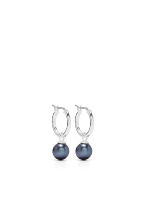 Hatton Labs pearl-embellished hoop earrings - Silver
