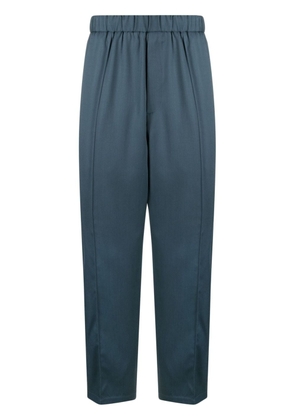 Jil Sander elasticated waistband wool trousers - Blue