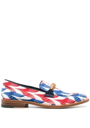 Casablanca abstract-print Envelope loafers - Red