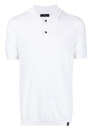 Fay short-sleeve cotton polo shirt - White