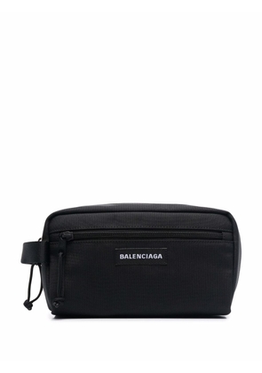Balenciaga Explorer logo wash bag - Black