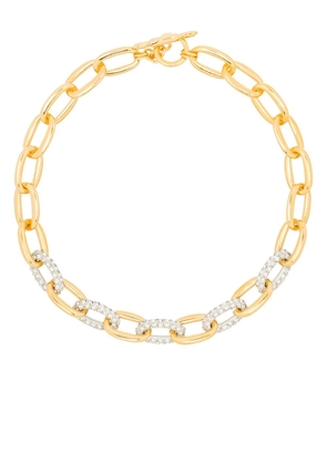 Kenneth Jay Lane crystal-embellished chain-link necklace - Gold