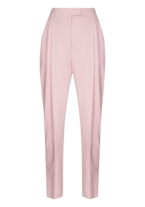 Alexander McQueen pleat detail tapered trousers - Pink