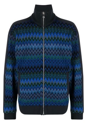 Missoni zigzag-pattern roll-neck sweatshirt - Blue