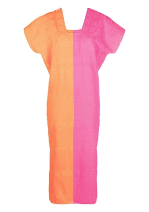 Pippa Holt colour-block cotton midi dress - Pink