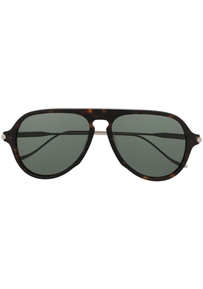 Brioni pilot-frame sunglasses - Brown