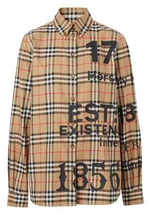 Burberry Vintage Check-pattern button-up shirt - Brown