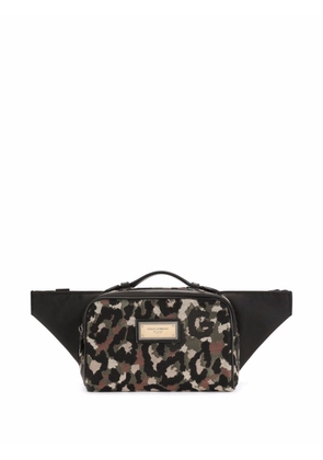 Dolce & Gabbana leopard-print belt bag - Black