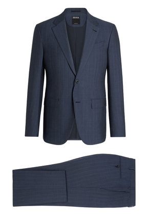Zegna 14milmil14 single-breasted wool suit - Blue