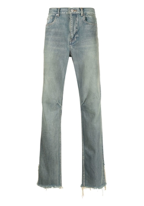 Balenciaga raw-cut slit straight jeans - Blue