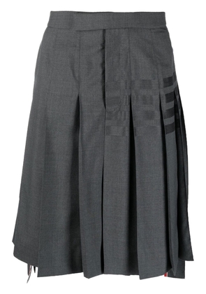Thom Browne stepped box-pleat skirt - Grey