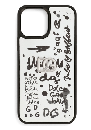 Dolce & Gabbana graffiti-print iPhone 13 Pro Max cover - Black