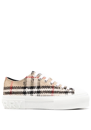 Burberry check low-top sneakers - Neutrals