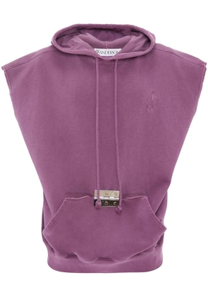 JW Anderson sleeveless hinge hoodie - Purple