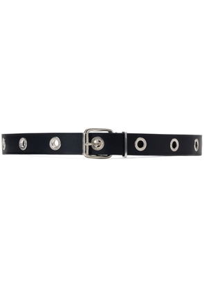 AMI Paris eyelet-detail leather belt - Black