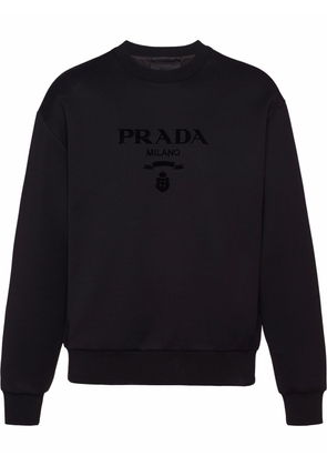 Prada chenille-logo sweatshirt - Black