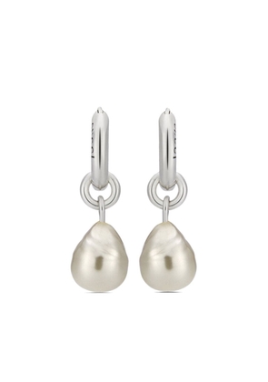 Gucci sterling silver pearl drop earrings