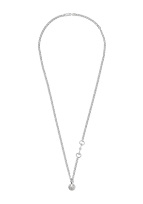 Gucci Horsebit ball-pendant silver necklace