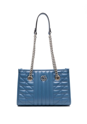 Gucci small GG Marmont quilted tote bag - Blue