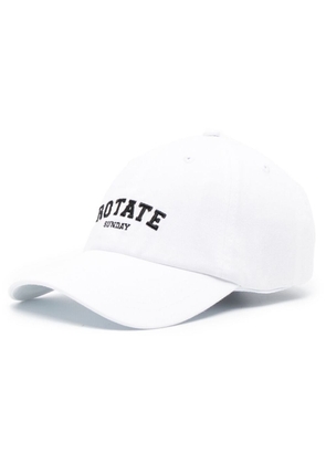 ROTATE logo-embroidered baseball cap - White