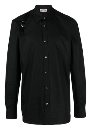 Alexander McQueen buckle-detail cotton shirt - Black