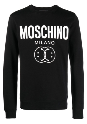 Moschino logo-print organic cotton sweatshirt - Black