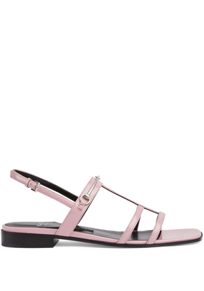 Gucci Horsebit caged leather sandals - Pink