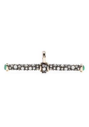 Lucy Delius Jewellery Diamond Pavé T-Bar pendant - Silver