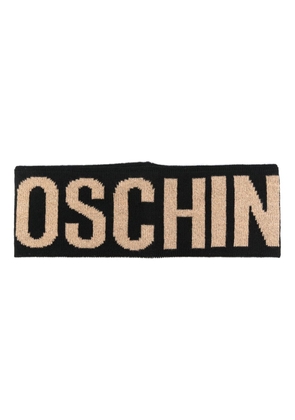 Moschino intarsia knit-logo slip-on headband - Black