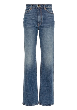 KHAITE Danielle high-waist straight-leg jeans - Blue