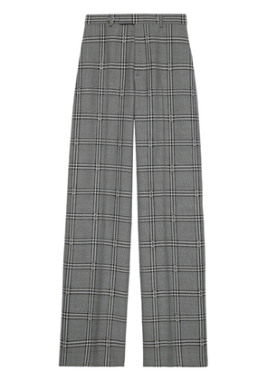 Gucci Horsebit check tailored wool trousers - Grey