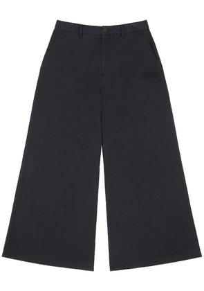 MM6 Maison Margiela mid-rise wide-leg trousers - Black
