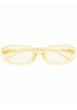 Linda Farrow x Attico Irene hexagonal-frame sunglasses - Yellow