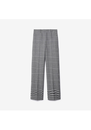 Burberry Warped Houndstooth Wool Trousers