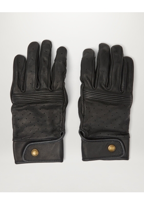 Belstaff Montgomery Motorcycle Gloves Men's Goatskin Leather Black Size M