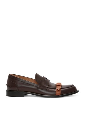 Jw Anderson Leather Buckle-Detail Loafers