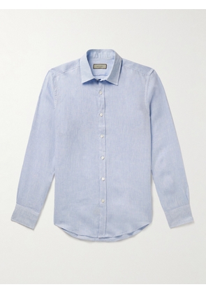 Canali - Linen Shirt - Men - Blue - S