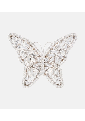 Suzanne Kalan Fireworks Butterfly 18kt white gold ring with diamonds