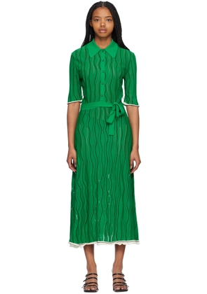 3.1 Phillip Lim Green Art Nouveau Midi Dress