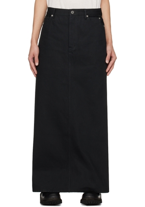 TAKAHIROMIYASHITA TheSoloist. Black Six-Pocket Denim Maxi Skirt