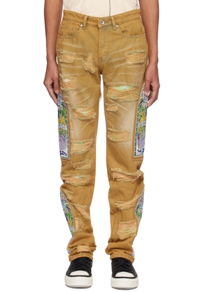 Who Decides War SSENSE Exclusive Tan Fusion Jeans