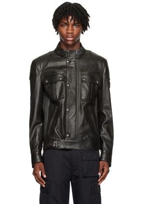 Belstaff Black Waxed Leather Jacket