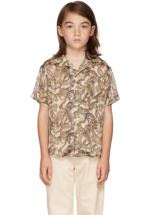 BO(Y)SMANS Kids Brown Paisley Short Sleeve Shirt