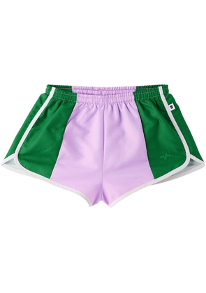 maed for mini Kids Purple & Green Circus Collie Swim Shorts